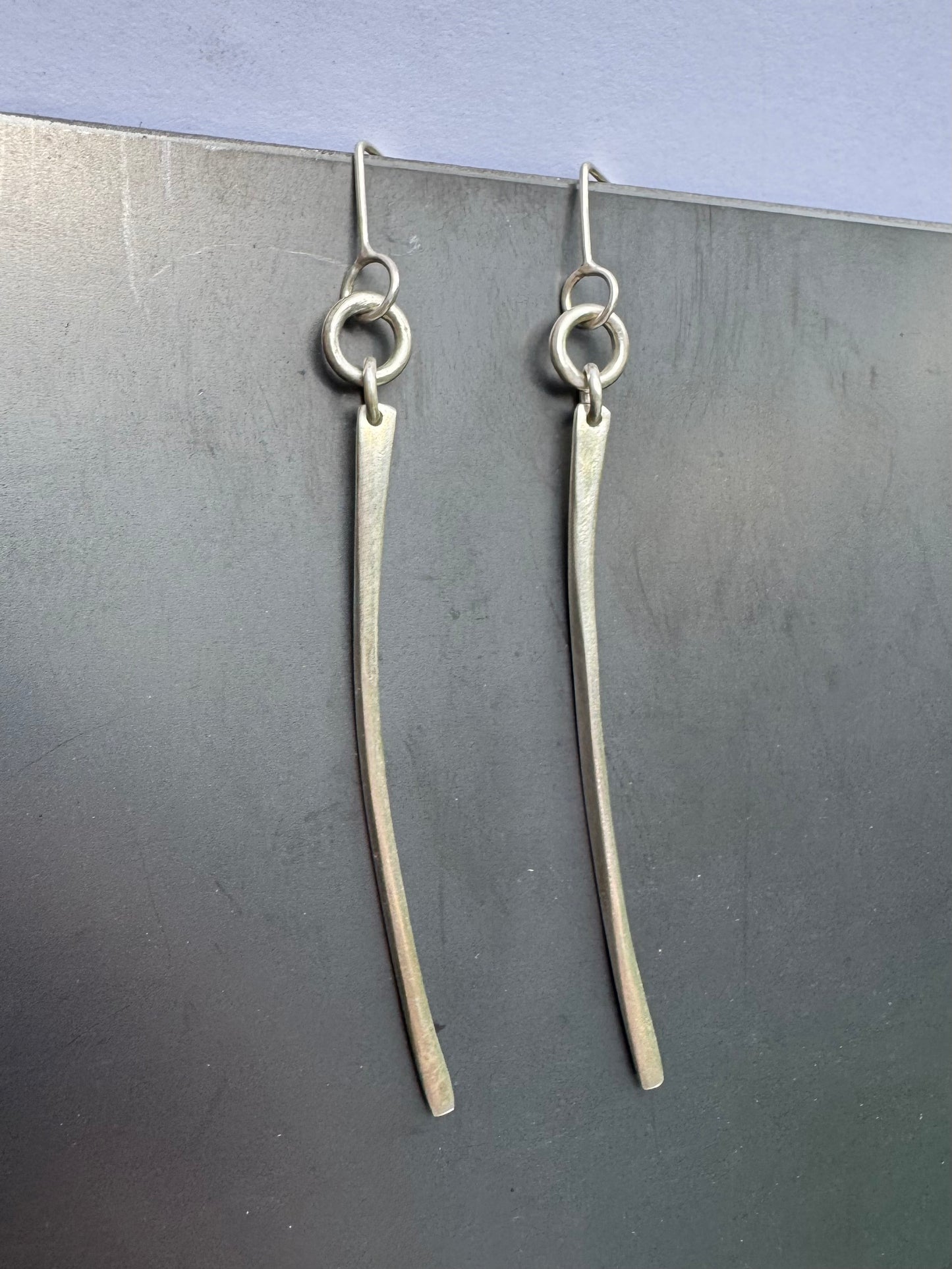 Long Bone Link Dangle Earrings