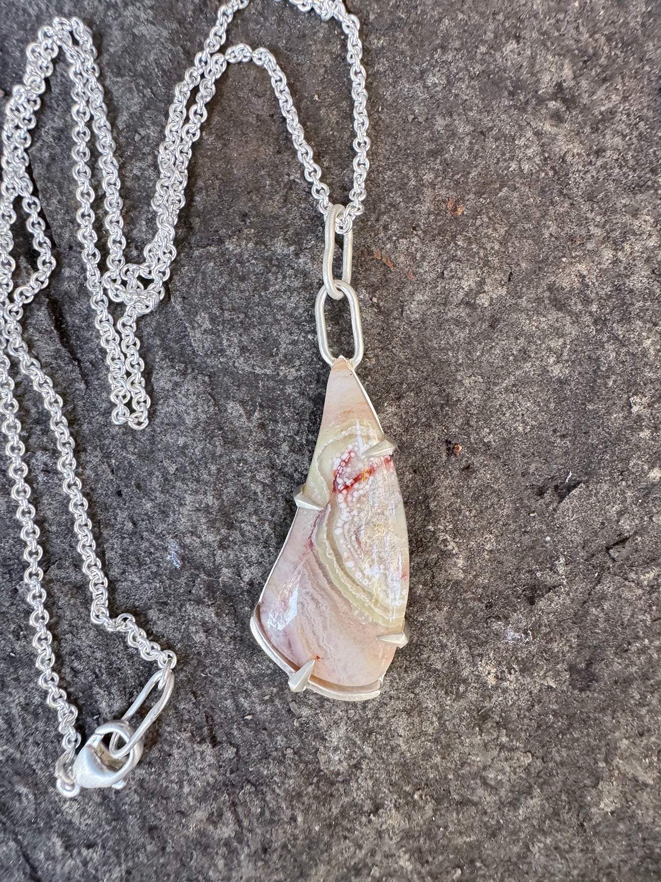 Mexican Lace Agate Pendant