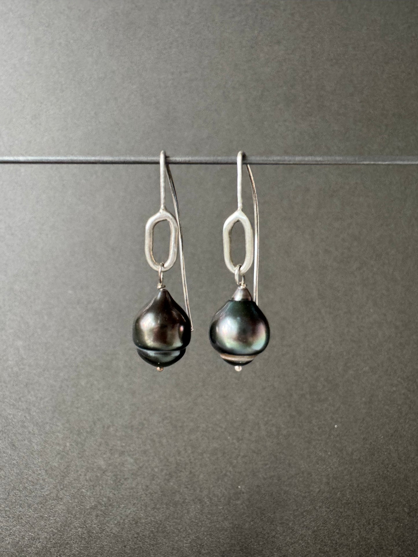 Paperclip Pearl Earrings