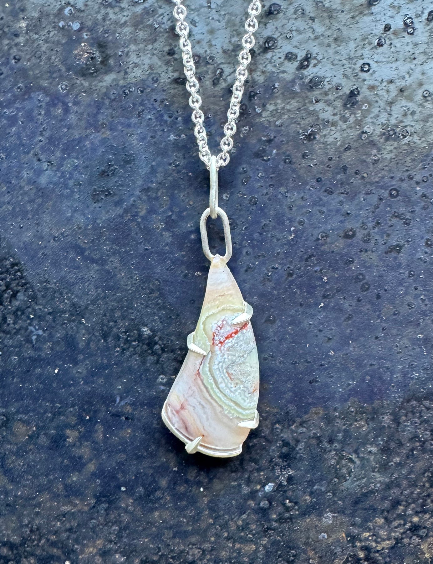 Mexican Lace Agate Pendant