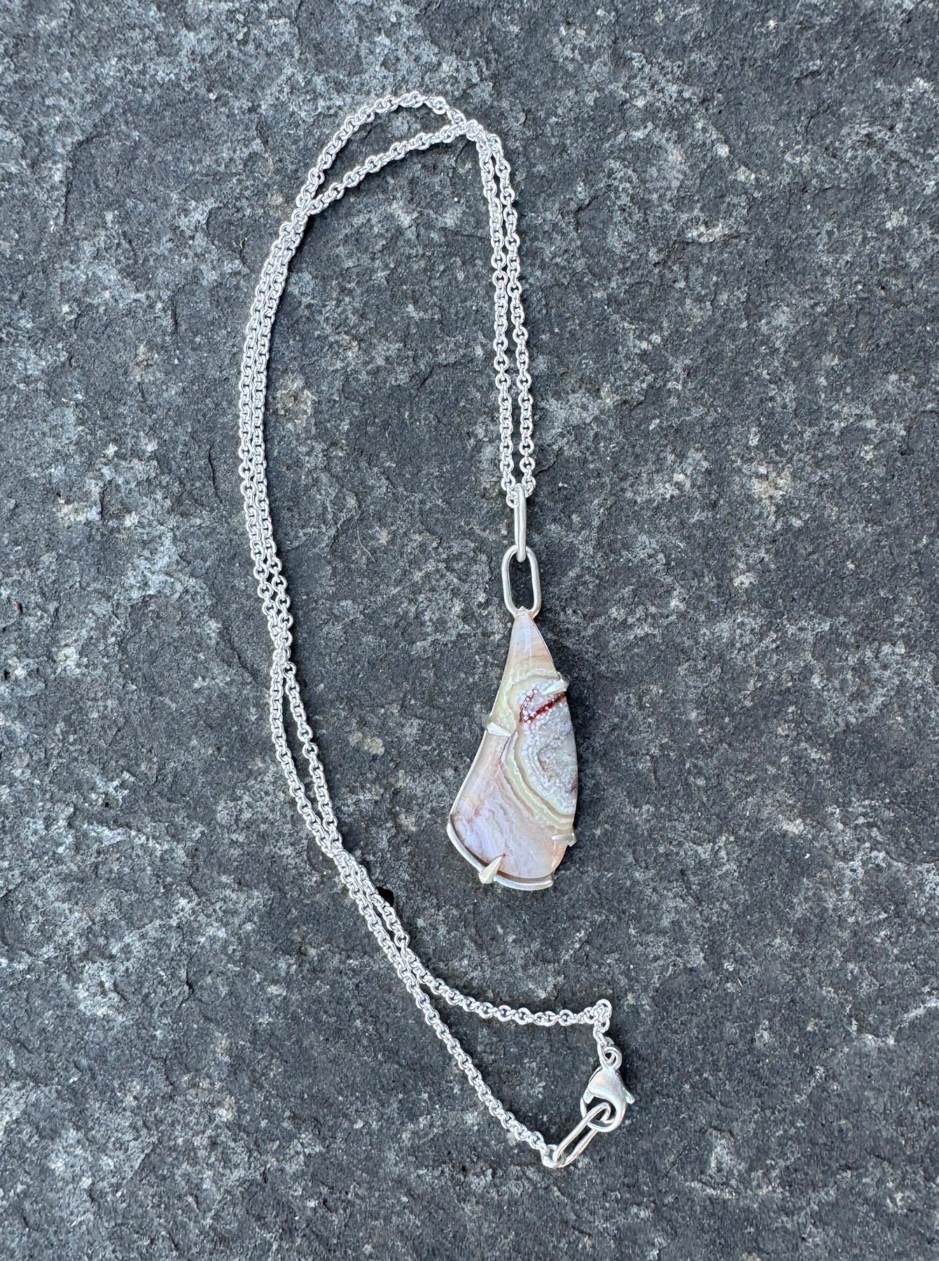 Mexican Lace Agate Pendant