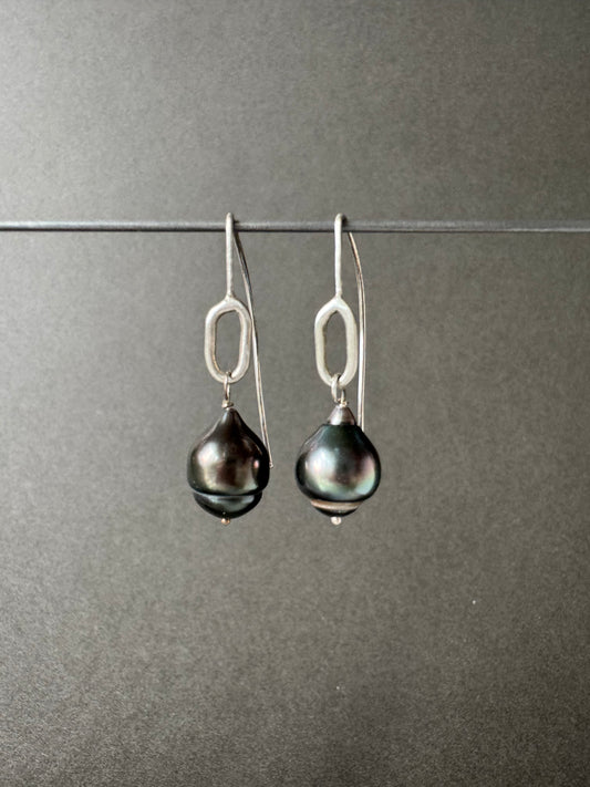 Paperclip Pearl Earrings